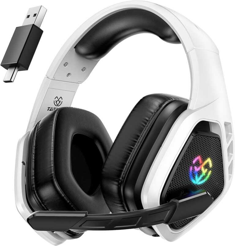 Wireless-Gaming-Headset-for-PS5-PS4-PC-Mac-&-Switch – Bluetooth-5.3-Headphones-with-Noise-Canceling-Mic-45-Hour-Battery-RGB-Lighting – White